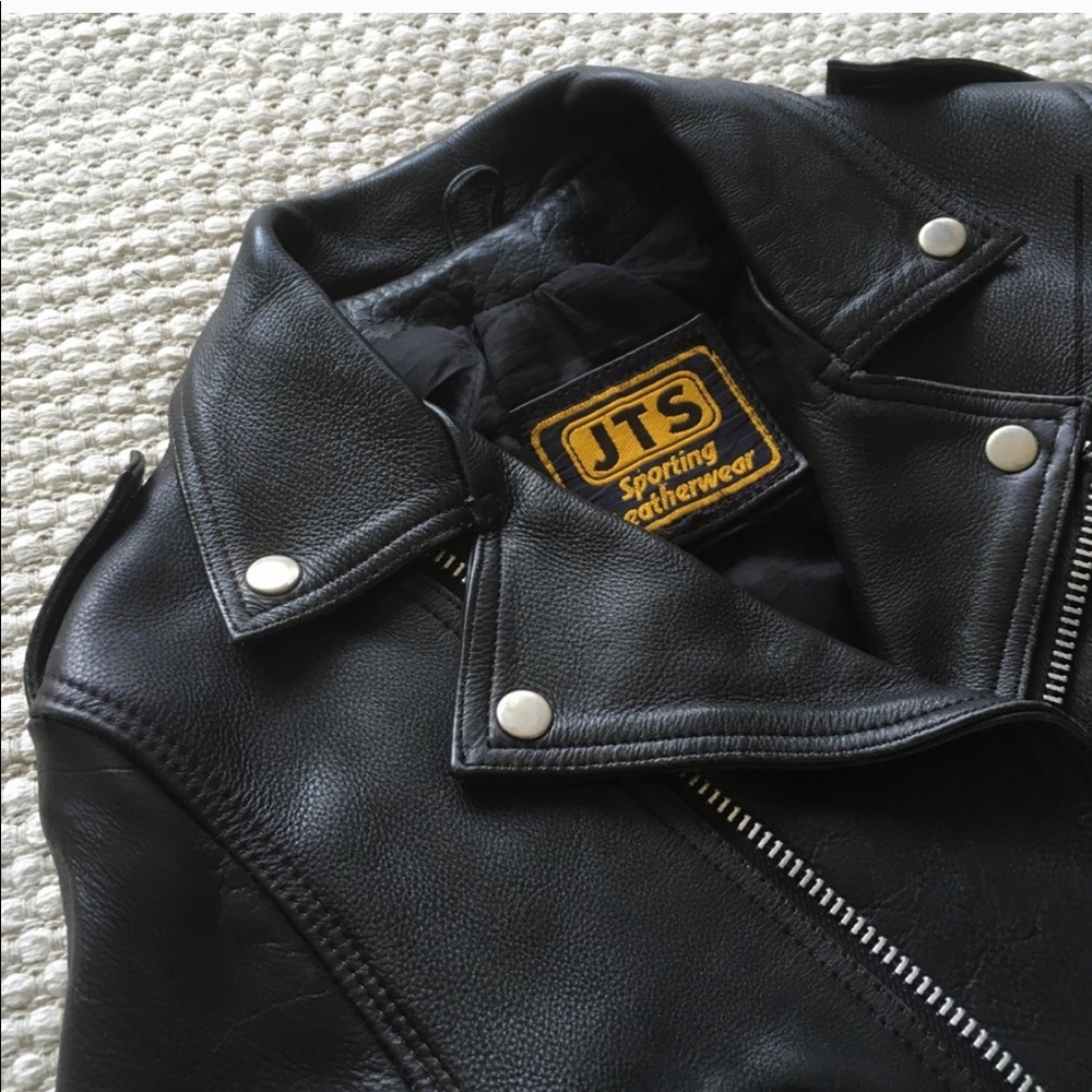 Leather motorcycle jacket